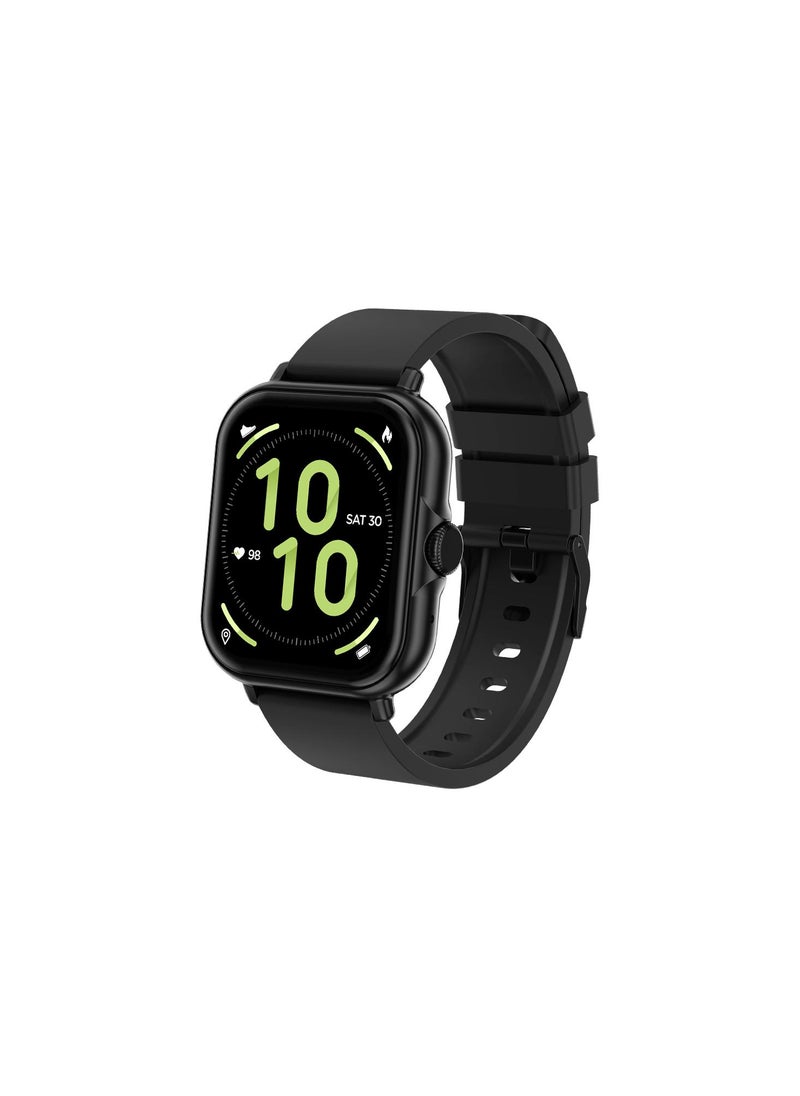 Pebble Spark Ace 1.85" Smartwatch for Men and Women, Large HD Display, Health Suite, 100+ Watch Faces, 7 Days Battery Life - Jet Black  - Image 1