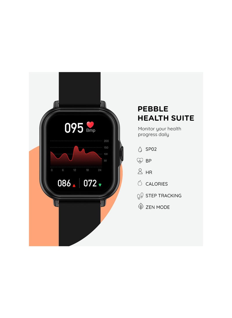Pebble Spark Ace 1.85" Smartwatch for Men and Women, Large HD Display, Health Suite, 100+ Watch Faces, 7 Days Battery Life - Jet Black  - Image 5