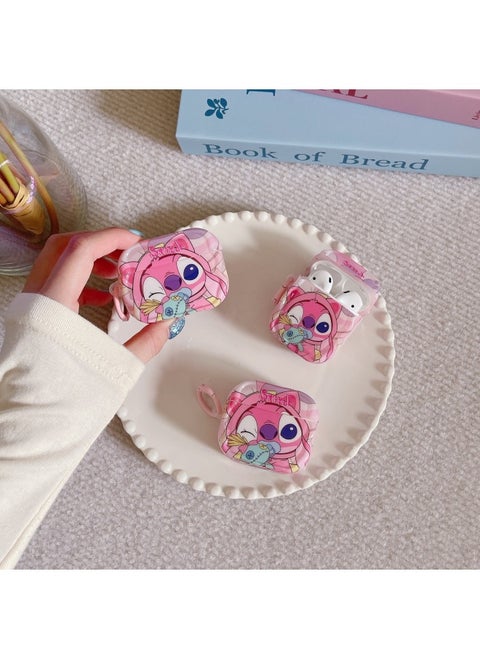 Cartoon Stilbe For Airpods Pro2 For Apple Bluetooth Wireless 1/2/3 Generation Earphone Set Cute Pendant-Color:Pink Stilla Hook-Applicable Model:Airpods 4th Generation
