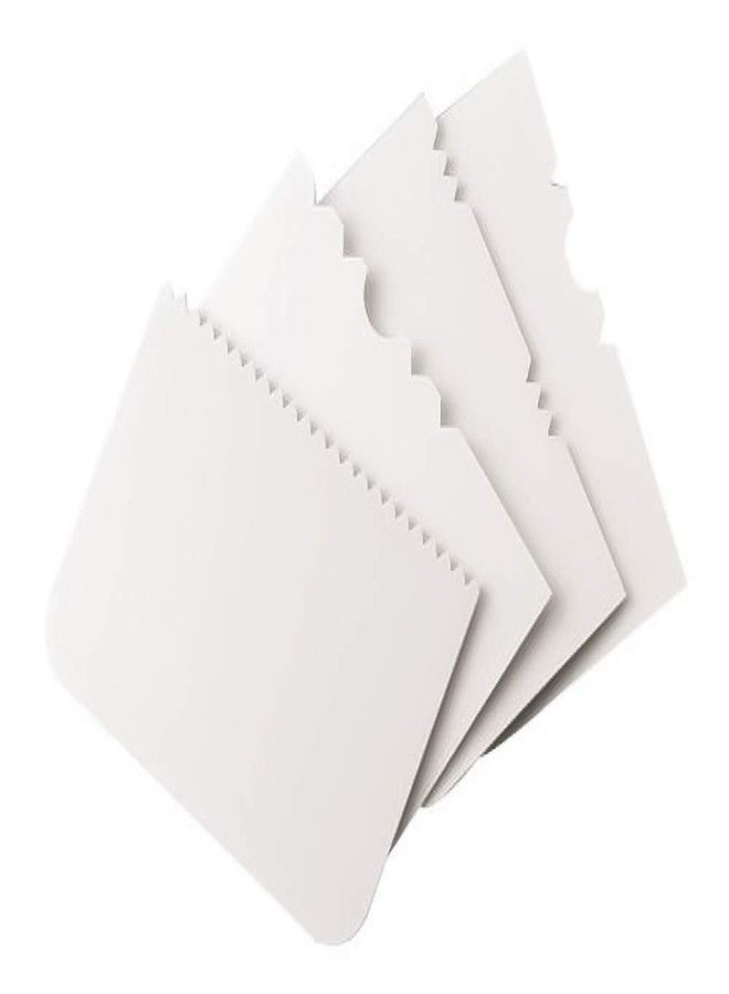 Bulfyss Side Scraper for Cake with Different Pattern Edge Cream Icing Fondant Cake Decorating Tools (Pack of 4, Made in India) - Image 1