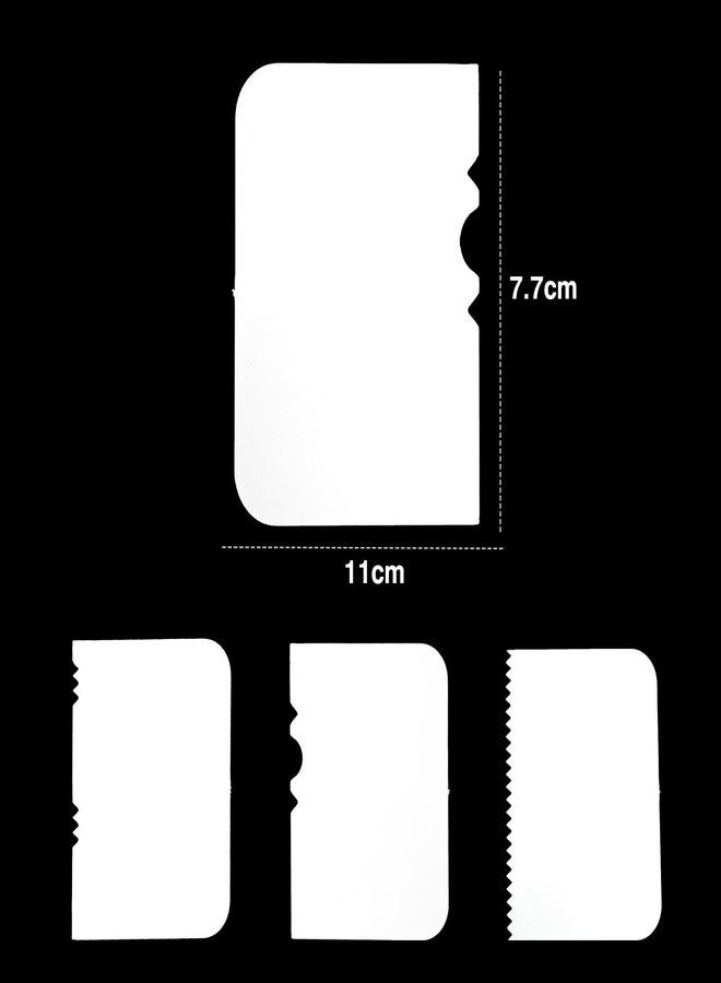 Bulfyss Side Scraper for Cake with Different Pattern Edge Cream Icing Fondant Cake Decorating Tools (Pack of 4, Made in India) - Image 3