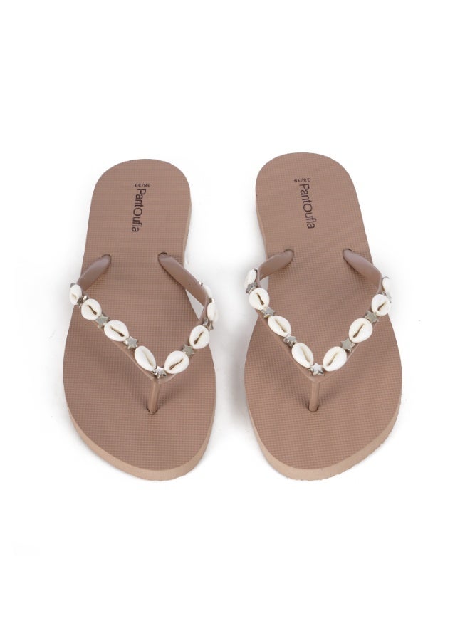 بنتوفلا شبشب صيفي شلز بيج - Image 3