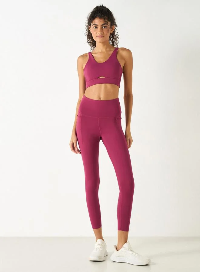 Kappa Kappa Logo Detail Bra with Adjustable Straps