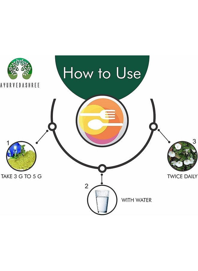 AYURVEDASHREE Shankhpushpi Powder 100 Gm | Convolvulus Pluricaulis | Supports Immunity System | Vegan | Non GMO | GMP Certified | Gluten Free - Image 2