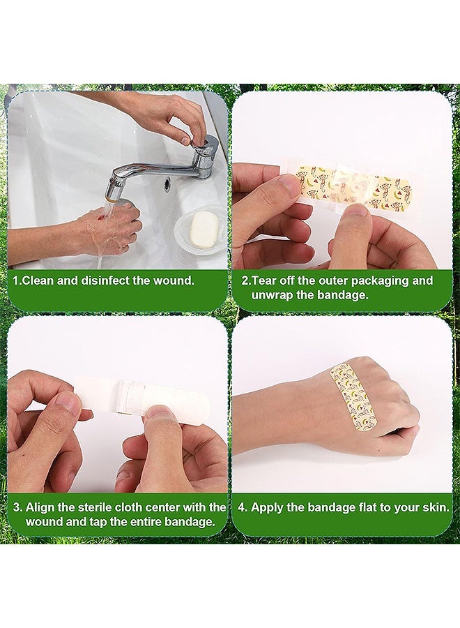 إم إكس إن 30 قطعة من الضمادات الكرتونية المضيئة، شرائط إسعافات أولية مع 5 أنماط، مجموعة من الضمادات اللاصقة المقاومة للماء من مادة البولي إيثيلين، قطع الخدوش، ضمادات الإسعافات الأولية للعائلة - Image 4