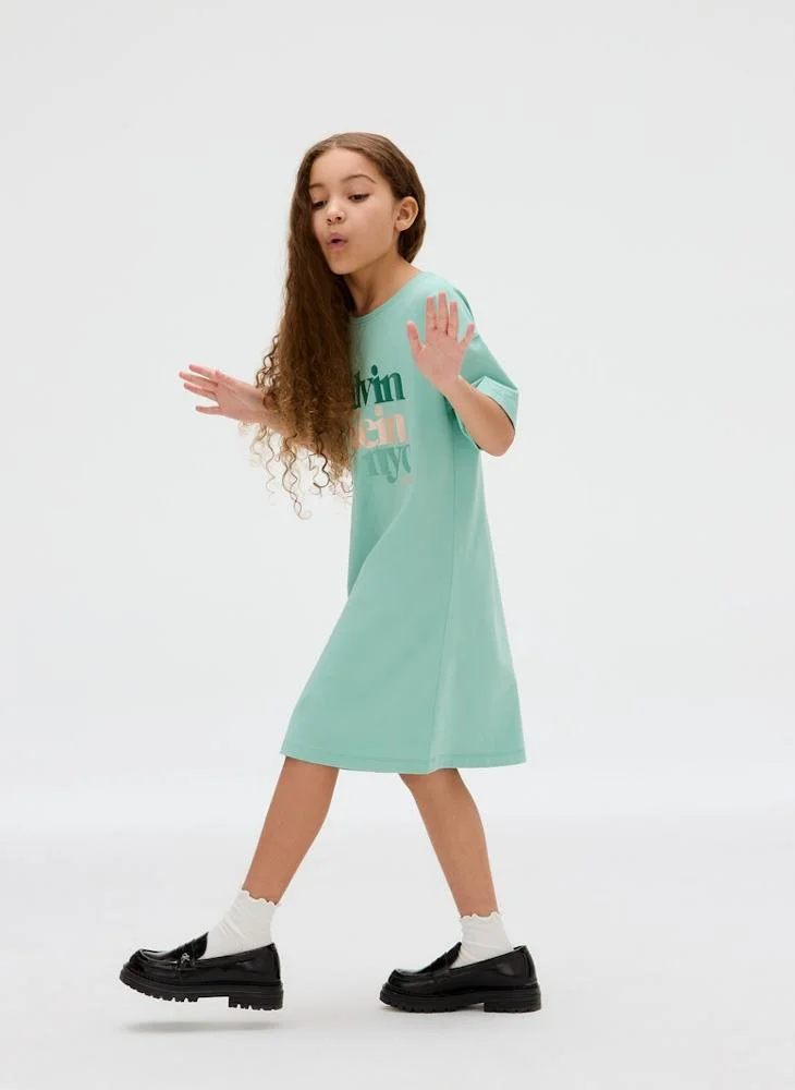 Calvin Klein Jeans Kids Logo Placement T-Shirt Dress