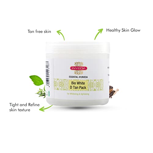 Inveda Bio White De Tan Face Pack with the Goodness of Peppermint Oil and Eucalyptus for Healthy Skin Glow, 100ml - Image 2