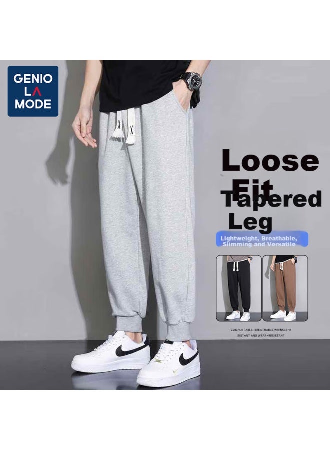Geniolamode Men's Casual Pants Loose Comfortable Elastic Cuff Sports All-match Trousers Trendy Men's Clothing Men's Pants - Image 1
