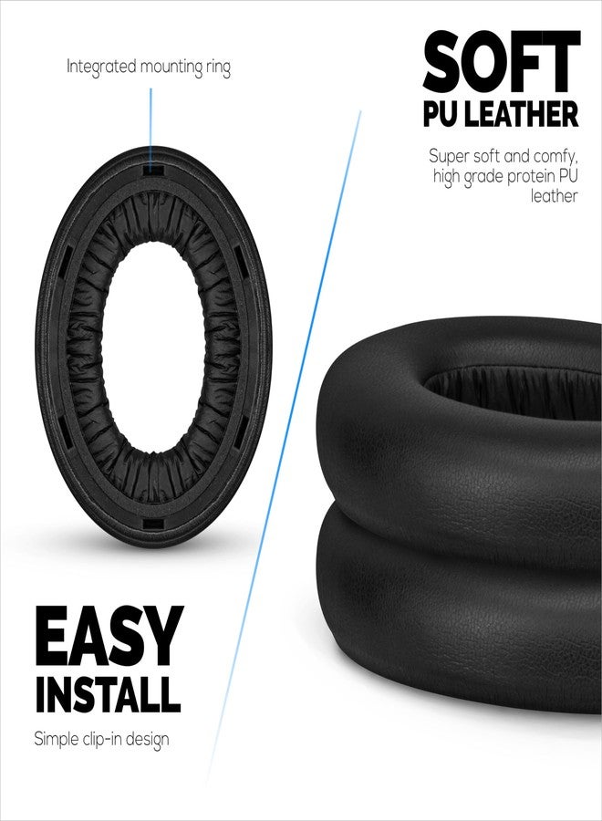 BRAINWAVZ Replacement Earpads for Sennheiser Momentum 4 (IV) Wireless Headphones, Soft PU Leather Cushions, Extra Comfort, Easy & Quick Installation, by Brainwavz (Black) - Image 4