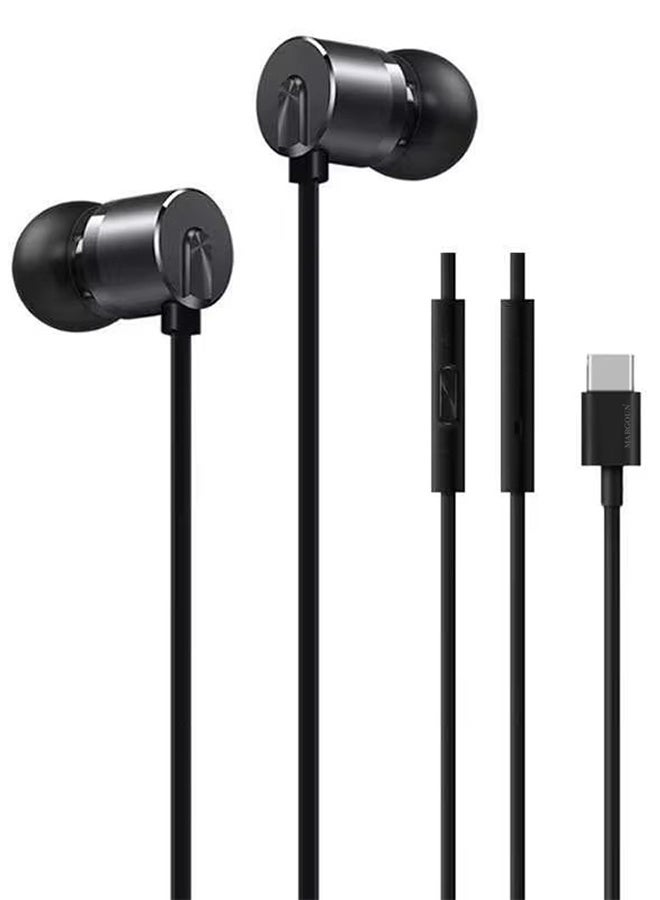 CATANES Bullet Earphones Auricolare Original Stereo BE02T TYPE C with Mic, Hi-Res Audio & Bass Boost- Black - Image 3