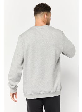 Reebok Men Sportswear Fit Long Sleeve Outdoor Sweatshirt, Light Grey  - Image 4