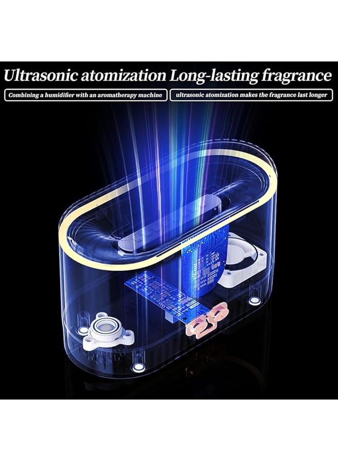 erorex Flame Air Diffuser Humidifier With 10 Ml Essential Oil Diffuser Bottle Portable Noiseless Aroma Diffuser Auto Off Protection Black  - Image 5