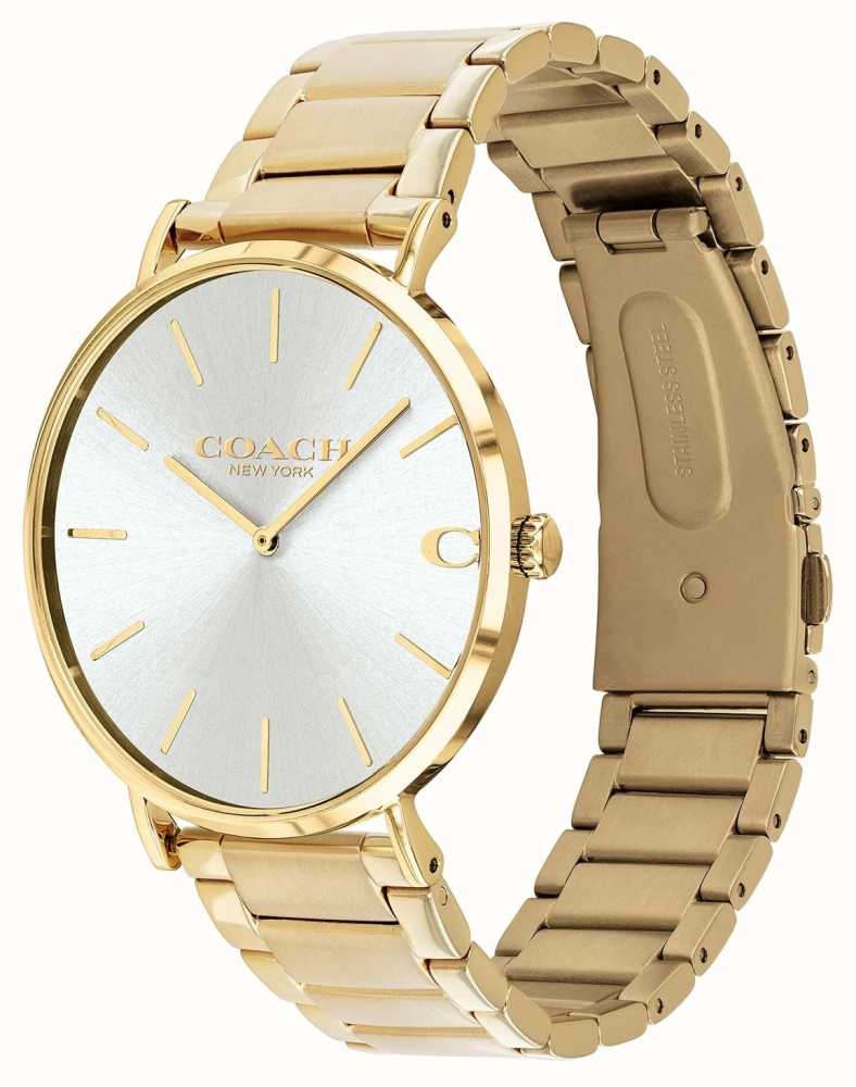 COACH Charles Silver Dial Gold Steel Strap Watch for Men - 14602430 - Image 2