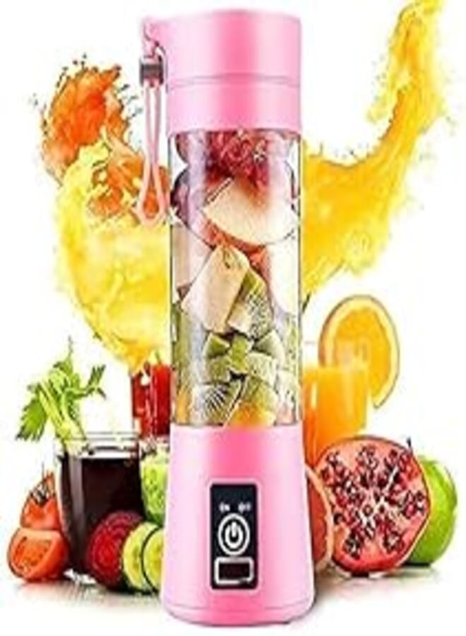 spiritchemtech Juicer Portable Electric USB Bottle 6 Blades Blender for Making Juice | Travel Juicer for Fruits | Vegetables | Juicer for All Fruits | Juice Maker Machine with USB Charging Cable