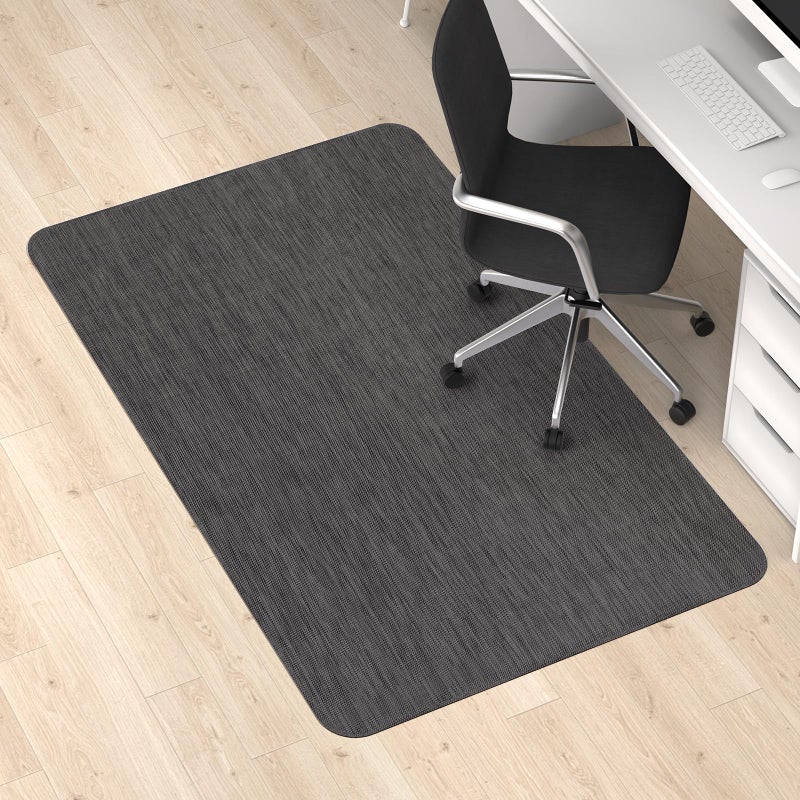 Blvornl Office Chair Mat for Hardwood Floor and Low Pile Carpet, 36"x 48" Desk Chair Mat for Hard Wood, Anti-Slip Hard Floor Protector Rolling Chair Mats, PVC Mat Desk Rug for Home, Black - Image 1