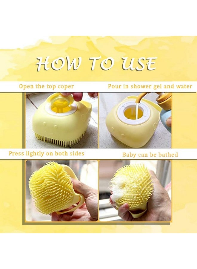 Ktein N Silicone Bath Brush | Body Scrubber With Soap Dispenser | Exfoliating & Massage Silicone Brush | Mud & Dirt Remover For Bathing". - Image 4