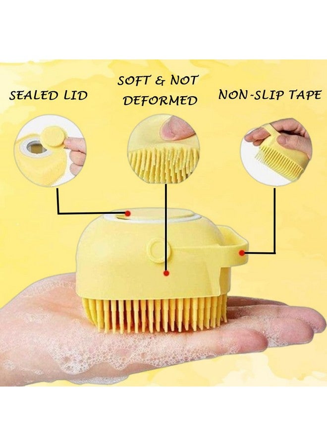 Ktein N Silicone Bath Brush | Body Scrubber With Soap Dispenser | Exfoliating & Massage Silicone Brush | Mud & Dirt Remover For Bathing". - Image 2