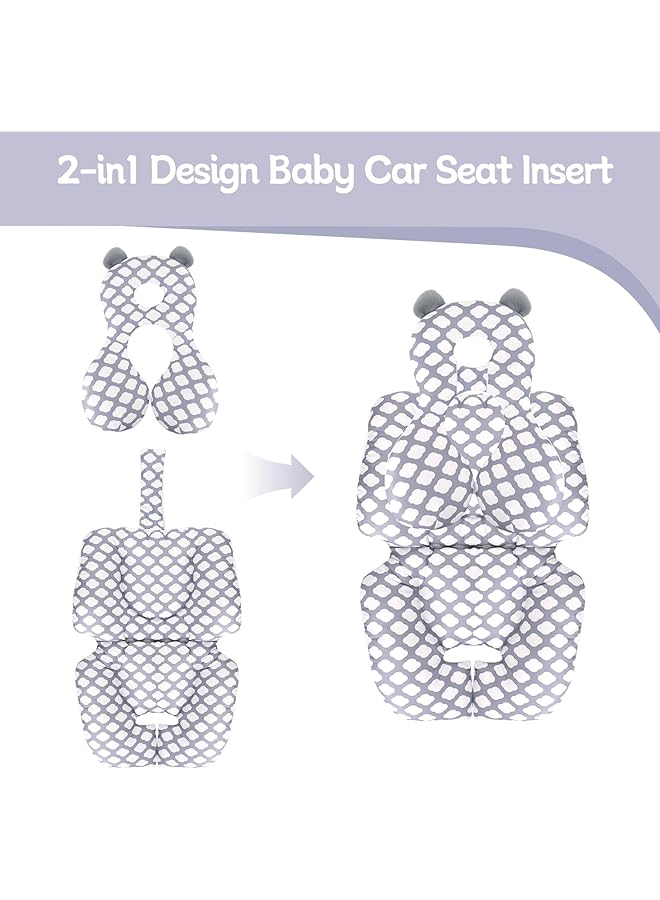 KAKIBLIN Stroller Cushion Toddler Car Seat Insert Baby Stroller Pillow Baby Pad Car Seat Neck Support Cushion For Toddler (Cloud) - Image 3