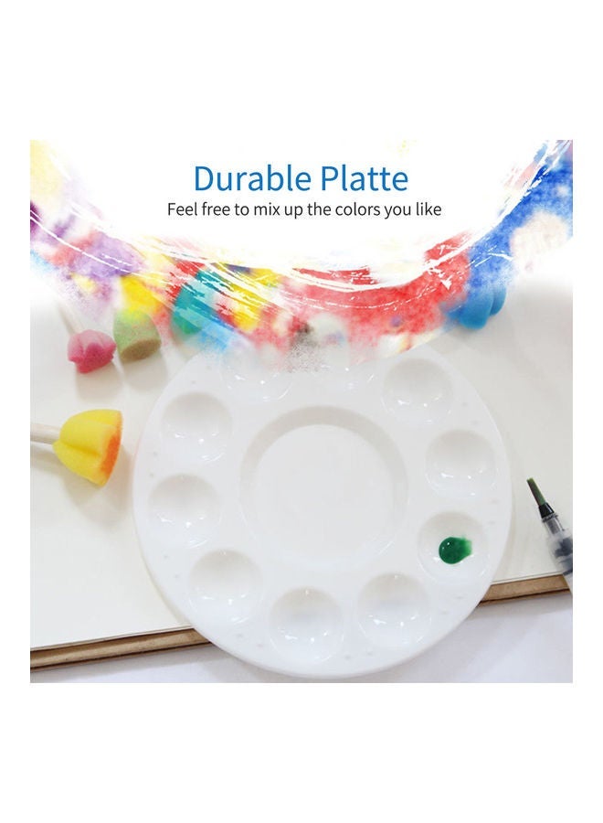 NIBEMINENT 26-Piece Paint Brush Set with Palettes Multicolour - Image 3