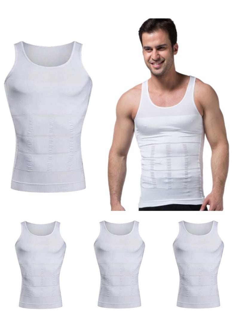 SLIM'N LIFT Set of 5 Pieces of Elastic Compression Garments to Tighten and Tone the Abdomen and Back Area, White Color  - Image 1