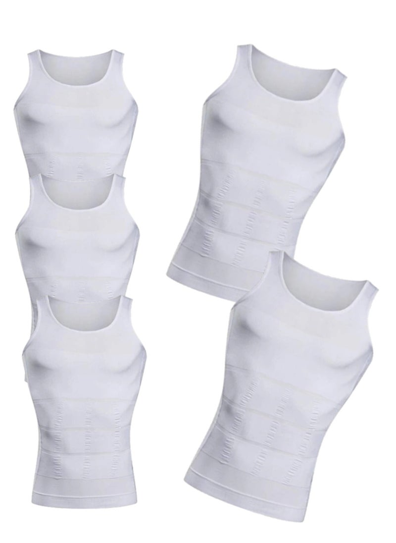 SLIM'N LIFT Set of 5 Pieces of Elastic Compression Garments to Tighten and Tone the Abdomen and Back Area, White Color  - Image 2