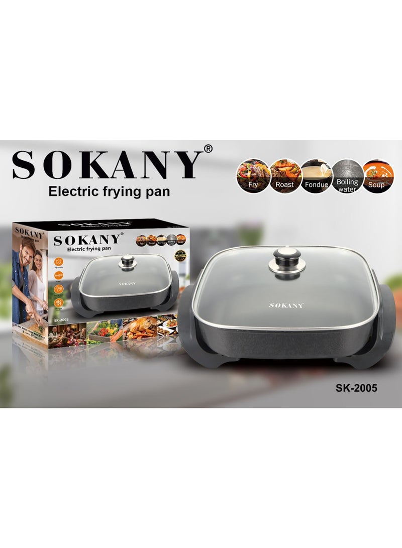 سوكاني جريل حله بغطاء زجاج سوكاني 1500وات موديلSK-2005 - Image 2