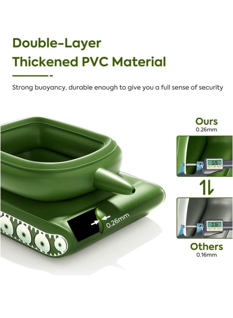 DUSALA Tank Inflatable for Pool Party Toys,Float Pool Floaties Tank Sprinkler Toy with Squirt Gun for Kids Adult,Float Tank Battle Rafts Inflatable Toy for Summer Pool Party Water Play Pool Games - Image 3