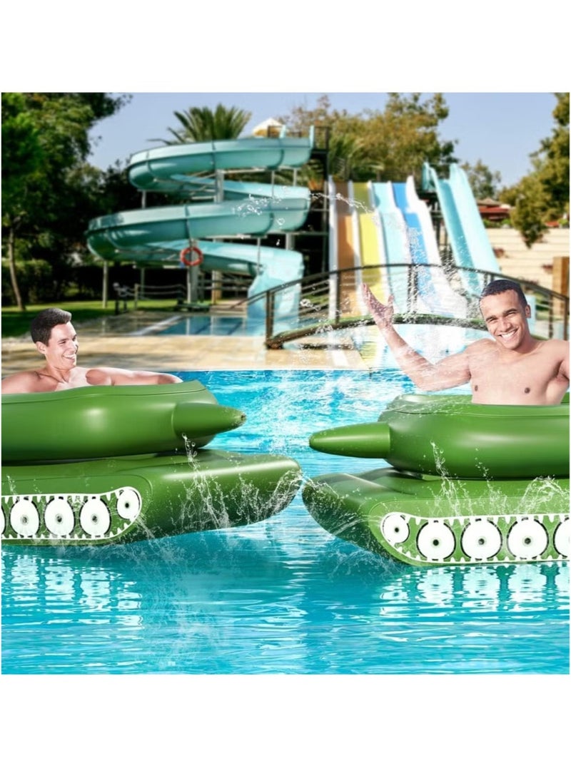 DUSALA Tank Inflatable for Pool Party Toys,Float Pool Floaties Tank Sprinkler Toy with Squirt Gun for Kids Adult,Float Tank Battle Rafts Inflatable Toy for Summer Pool Party Water Play Pool Games - Image 5