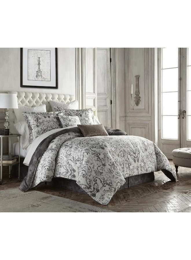 هوتيل لينين كلوب طقم غطاء لحاف كلوب جلو فريش بالاسيو بتصميم مطبوع رقمي من القطن ساتان   مقاس كينج  قطع