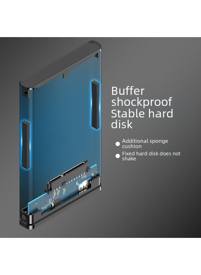 2.5 Inch Mobile Hard Disk Box SSD Mechanical Solid Aluminum Alloy Hard Disk Box 3.0-Color:iron Gray 3.0  - Image 3