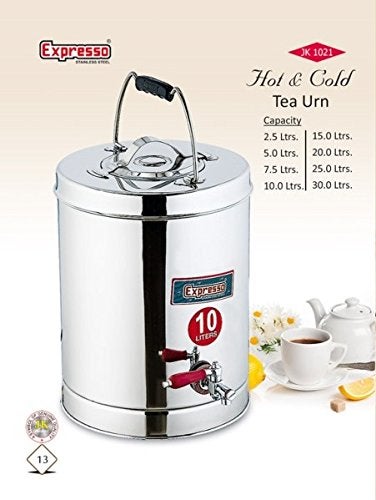 Expresso Stainless Steel Hot and Cold Pot Tea UrnKettle 10 Liters - Image 2