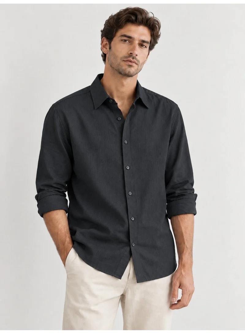 Victor And Jane Men's Textured Relaxed Fit Shirt