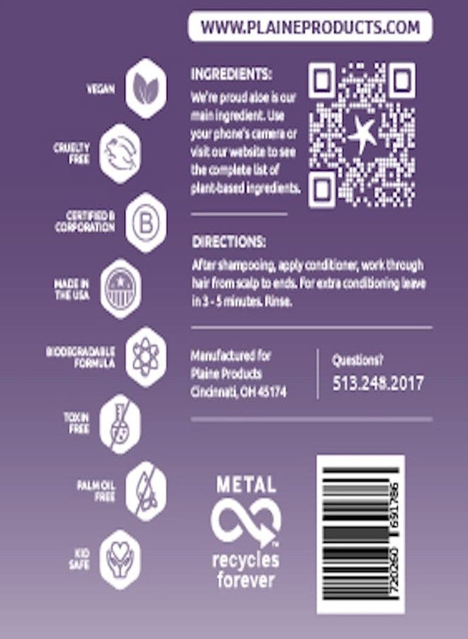 Plaine Products Eco-Friendly Shampoo and Conditioner - Citrus Lavender - Sulfate & Paraben Free, 16oz Refill Bottle - Image 3