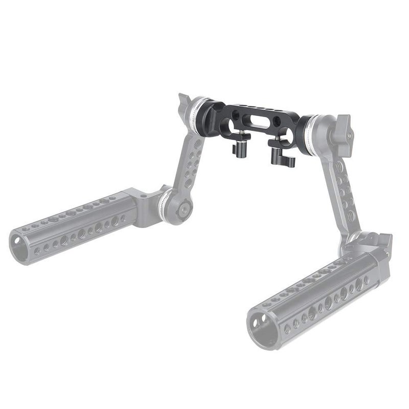 NICEYRIG Rosette Mount Extension Arm Connector with 15mm Dual Rod Clamp for ARRI Standard (M6 31.8mm) Rosette Handle Set - 254 - Image 1