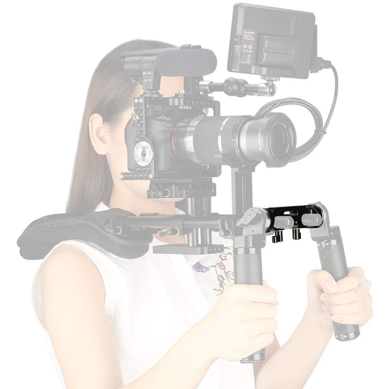 NICEYRIG Rosette Mount Extension Arm Connector with 15mm Dual Rod Clamp for ARRI Standard (M6 31.8mm) Rosette Handle Set - 254 - Image 2