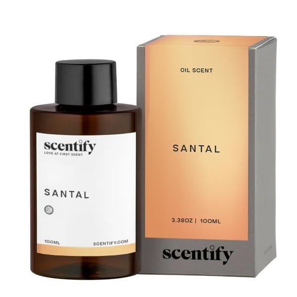 Scentify Santal Aroma Oil Refill Scent for Oil Diffusers - Iris, Amber, Sandalwood, Cedar Scents - Luxurious Relaxing Aromatherapy Diffuser Fragrance 100ml, 3.38 oz - Image 1