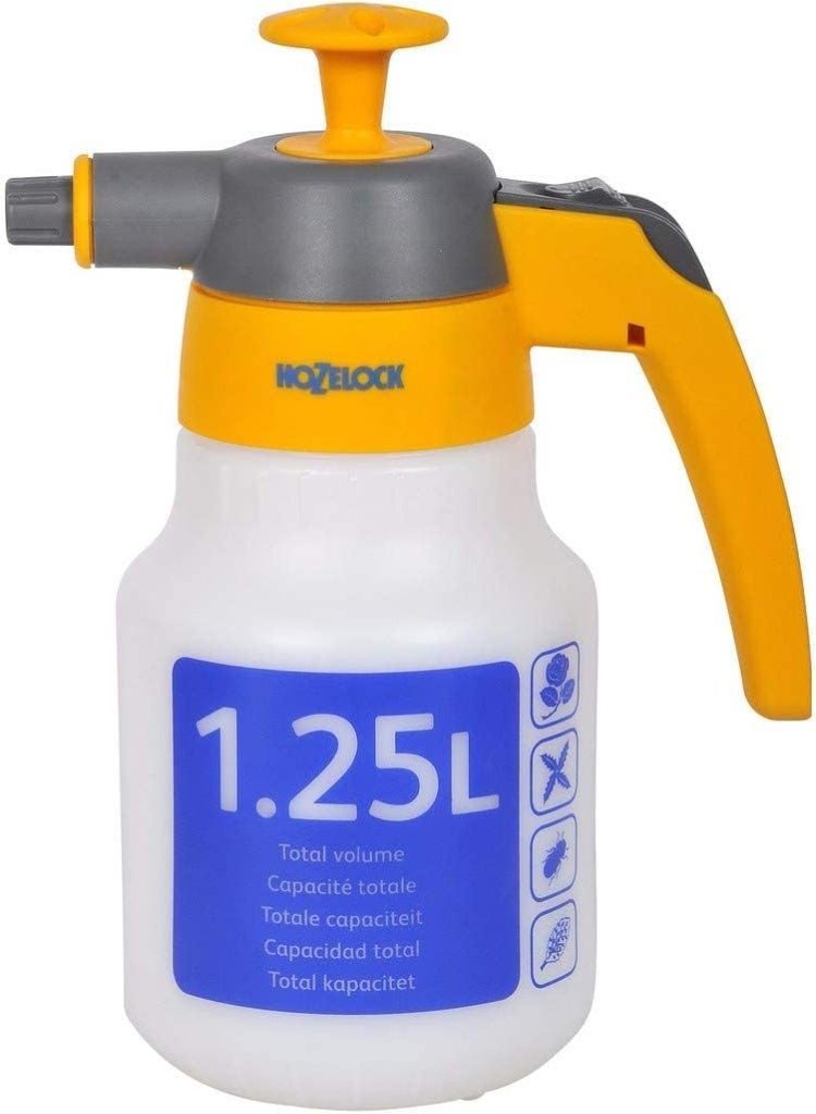Hozelock Spraymist Trigger Sprayer Metal Pumping Stem Ergonomic Handle With Continuous Spray Function Adjustable Nozzle 1.25L - Image 1