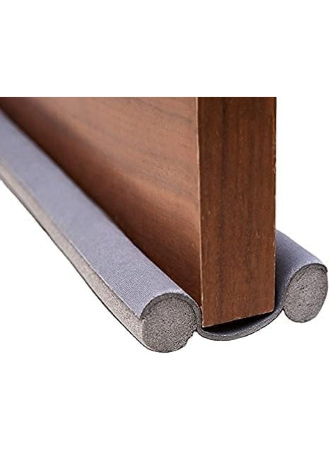 Door Draft Stopper, 30'' to 38'' Under Door Draft Blocker Window Breeze Blocker, Noise Sound Light Smell Blocker for Doors and Windows (Grey) - Image 5