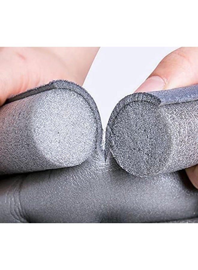 Door Draft Stopper, 30'' to 38'' Under Door Draft Blocker Window Breeze Blocker, Noise Sound Light Smell Blocker for Doors and Windows (Grey) - Image 4