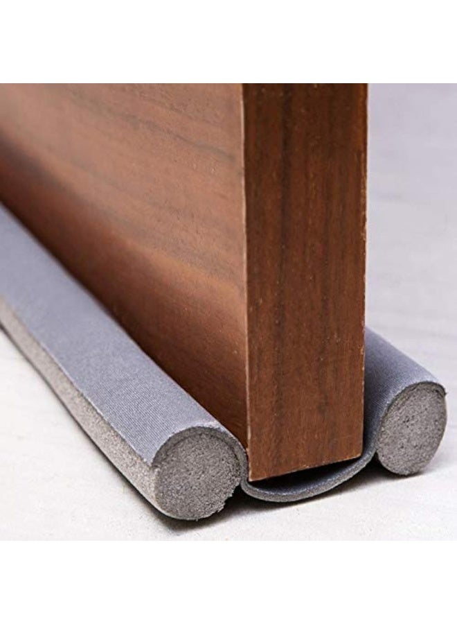 Door Draft Stopper, 30'' to 38'' Under Door Draft Blocker Window Breeze Blocker, Noise Sound Light Smell Blocker for Doors and Windows (Grey) - Image 1