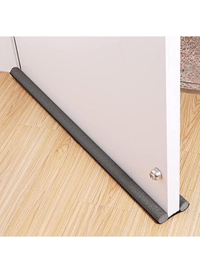 Door Draft Stopper, 30'' to 38'' Under Door Draft Blocker Window Breeze Blocker, Noise Sound Light Smell Blocker for Doors and Windows (Grey) - Image 3