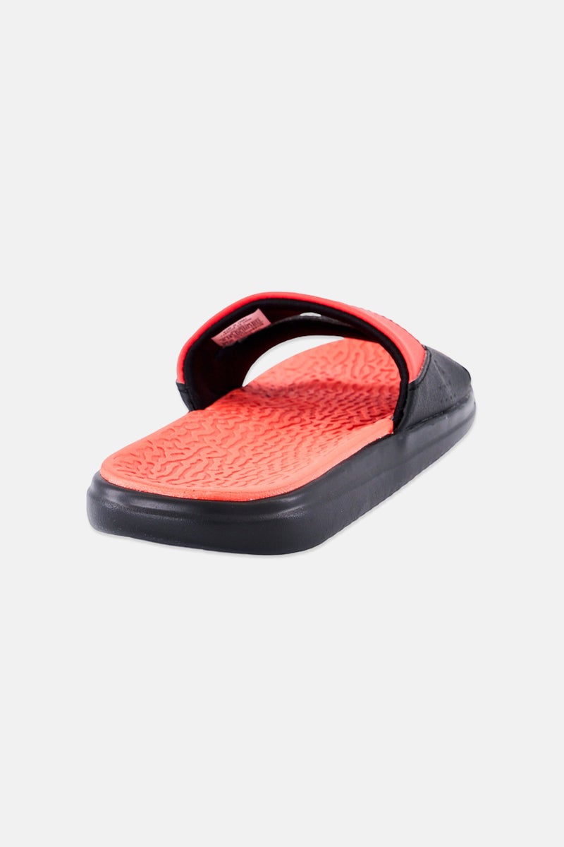 Reebok Kids Boy Brand Logo Slip On Slides, Red - Image 2