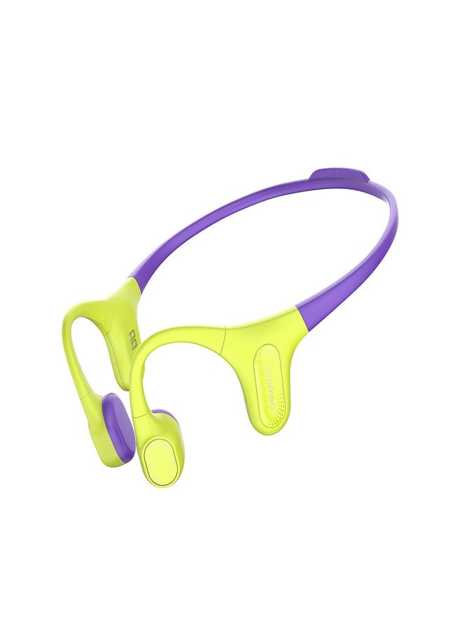 mojawa Aerra Bone Conduction Sport Headphones, IP67 Waterproof Workout Earphones, Open-Ear, Wireless Bluetooth with Mic, Secure and Comfortable for Running and Cycling, Green and Purple - Image 1