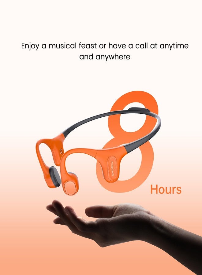 mojawa Aerra Bone Conduction Sport Headphones, IP67 Waterproof Workout Earphones, Open-Ear, Wireless Bluetooth with Mic, Secure and Comfortable for Running and Cycling, Green and Purple - Image 4