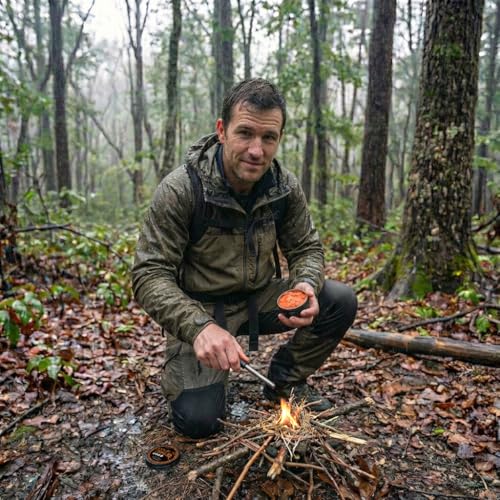Tactiko Survival Tactiko Camping Fire Starter – Waterproof Survival Fire Starter for Wet Wood & Emergency Kits – 5 Minute Burn Time, 50 Uses, 60g – Lightweight Campfire Accessory for Hiking & Backpacking (2-Pack) - Image 4