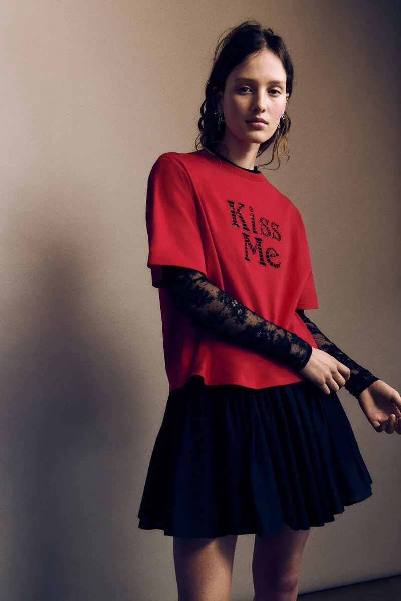 H&M Embroidery-detail T-shirt