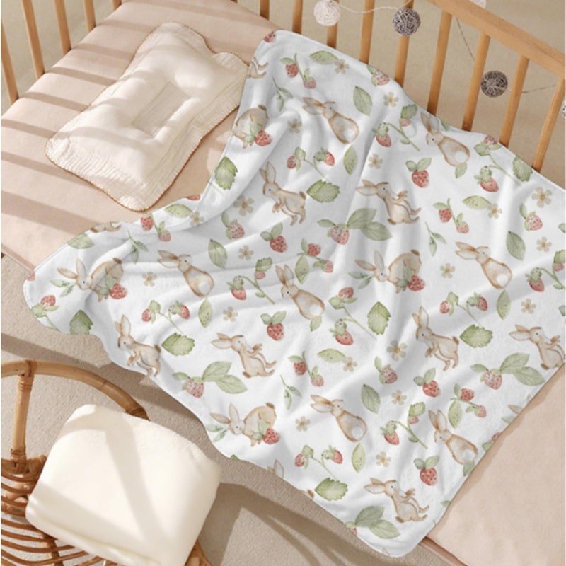 Happy Flute Cute Baby Bed Blankets,Ultra Soft Baby Blanket for Boys,Girls&Toddlersâ€“Cozy Plush Fleece Blanket for Newborns&Kids 30''X40'' (Rabbit) - Image 4