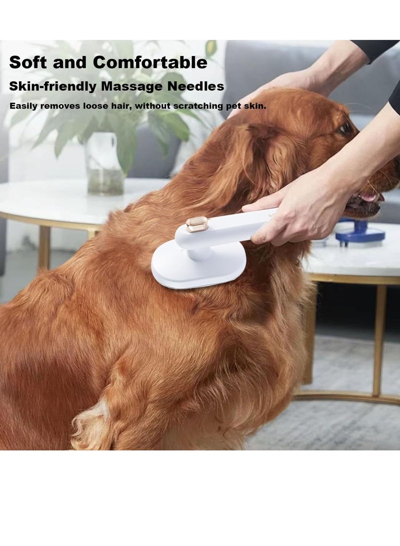 SYOSI Cat Brush Dog Brush Professional Pet Grooming Tool for Cats Dogs and Rabbits One Click Cleaning Button Safe and Washable Materials Comfortable Massage Experience Ideal Gift for Pet Owners Vets - Image 2