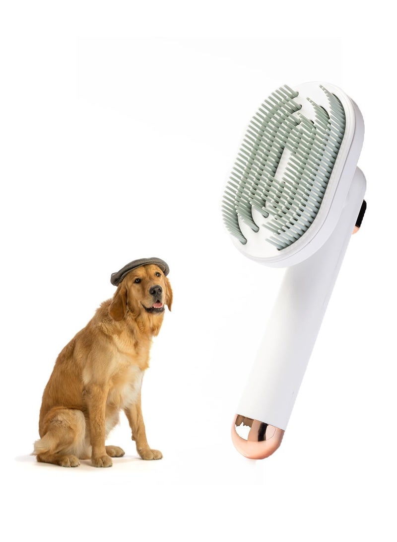SYOSI Cat Brush Dog Brush Professional Pet Grooming Tool for Cats Dogs and Rabbits One Click Cleaning Button Safe and Washable Materials Comfortable Massage Experience Ideal Gift for Pet Owners Vets - Image 1