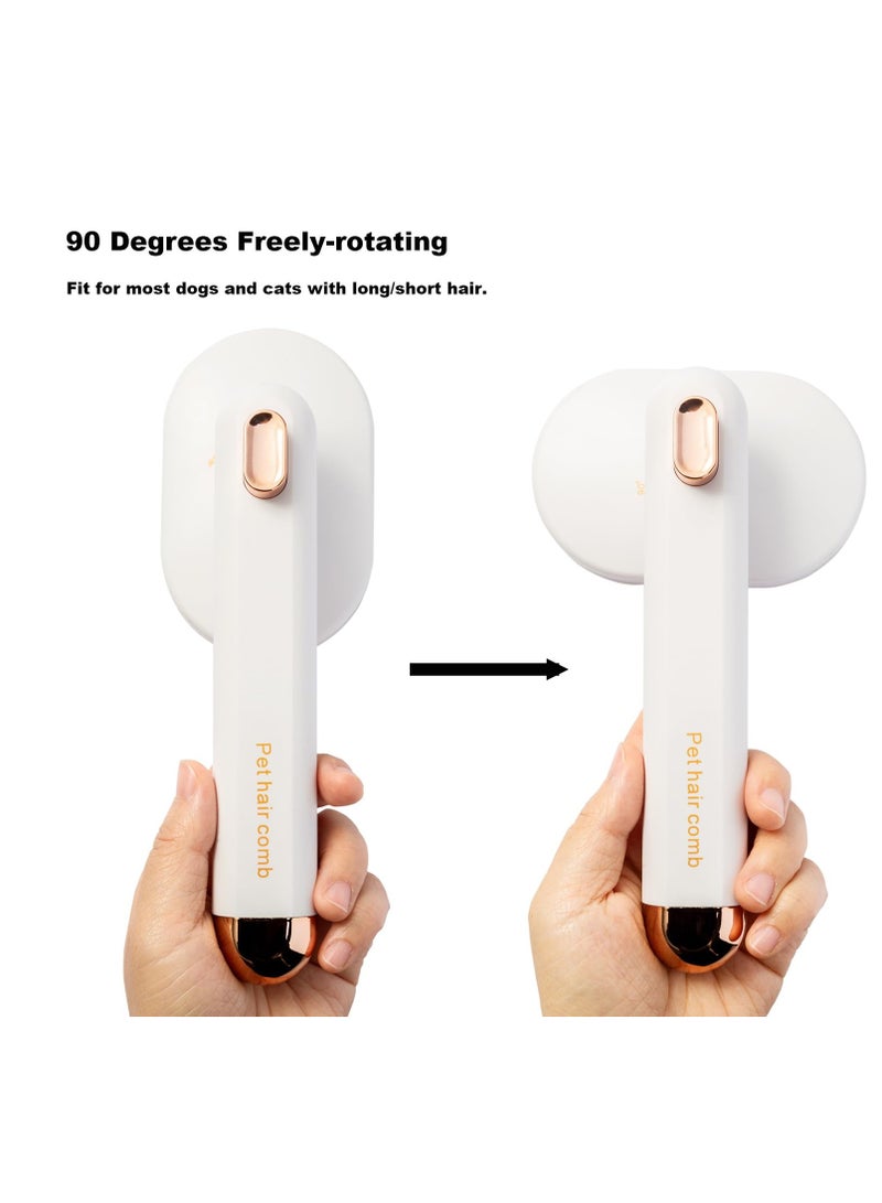 SYOSI Cat Brush Dog Brush Professional Pet Grooming Tool for Cats Dogs and Rabbits One Click Cleaning Button Safe and Washable Materials Comfortable Massage Experience Ideal Gift for Pet Owners Vets - Image 5